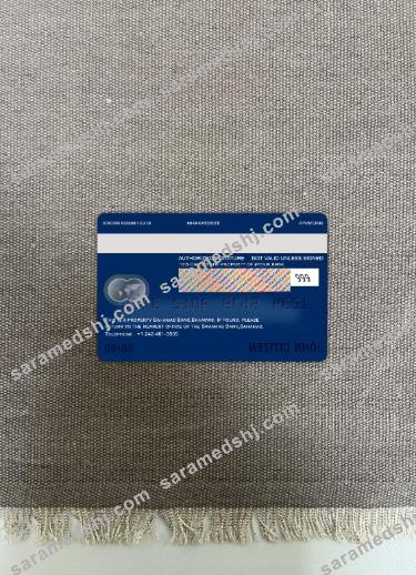 Bahamas bank of the bahamas master card photolook back
